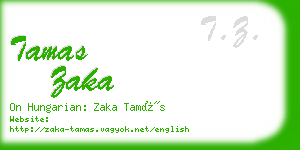 tamas zaka business card